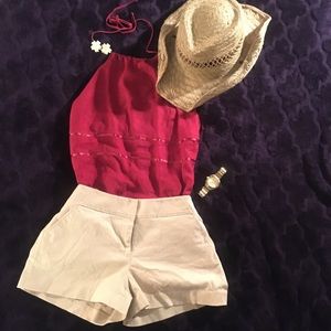 SOLD Vintage 1990’s Banana Republic Linen Red Top